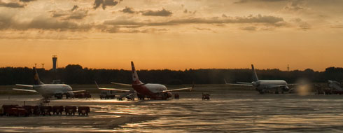 Sunset Hamburg Airport